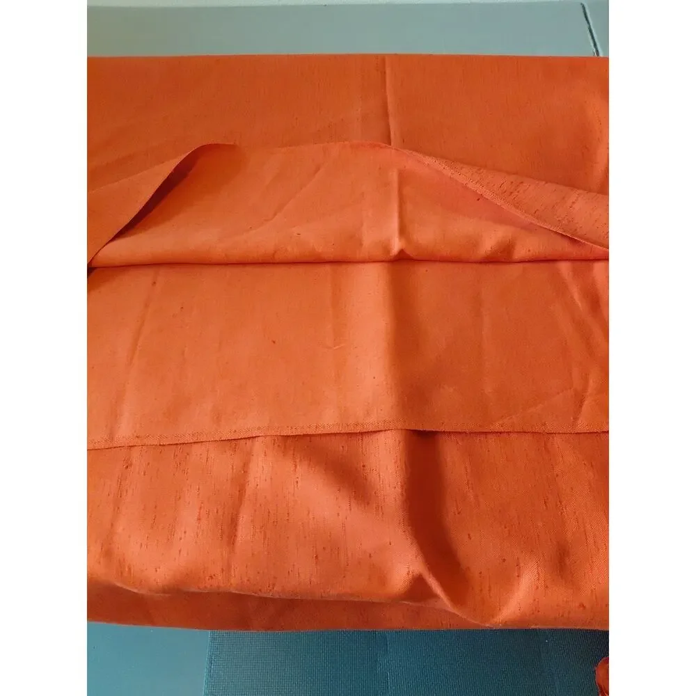 MCM Fabric Orange Textured 6 yds Cotton Blend Upholstery Decor Drapery Vintage